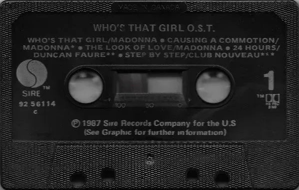 Madonna : Who's That Girl (Original Motion Picture Soundtrack) (Cass, Album)