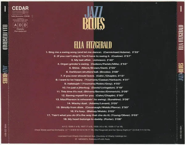 Ella Fitzgerald : Jazz & Blues Collection (CD, Comp, RM)