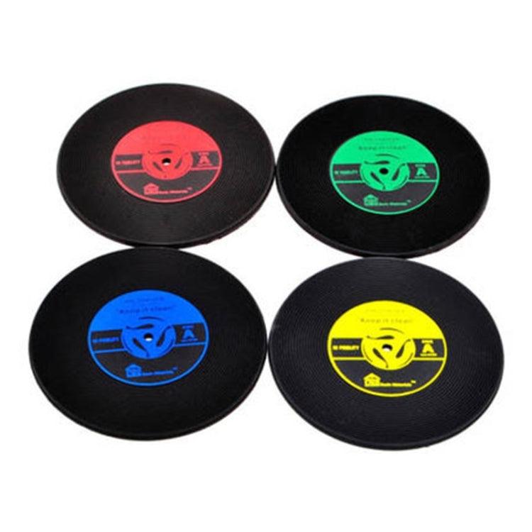 4 PCS Retro Black Vinyl Record Drink Coasters - 75music