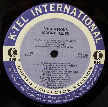 Various - Vibrations Magnifiques - 22 Chansons Vedettes Originales (LP, Comp) - 75music