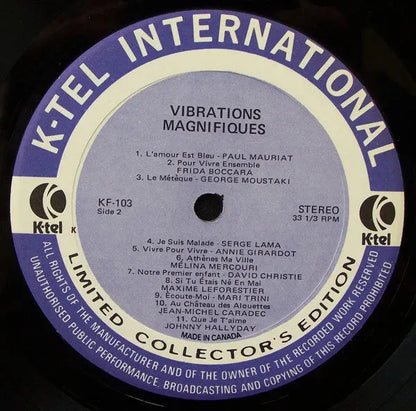 Various : Vibrations Magnifiques - 22 Chansons Vedettes Originales (LP, Comp)