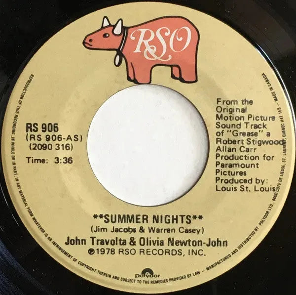 John Travolta & Olivia Newton-John / Louis St. Louis : Summer Nights / Rock 'N' Roll Party Queen (7", Single)