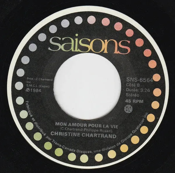 Christine Chartrand & Pierre Carbonneau : Besoin De Rien, Envie De Toi (7")