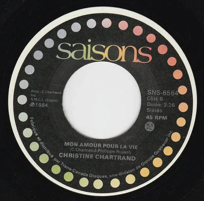 Christine Chartrand & Pierre Carbonneau : Besoin De Rien, Envie De Toi (7")