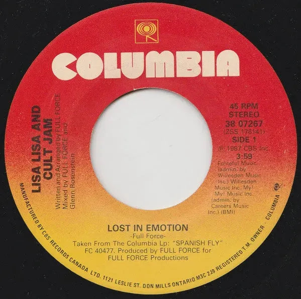 Lisa Lisa & Cult Jam : Lost In Emotion (7")