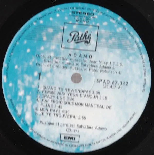 Adamo : Adamo (LP, Gat)