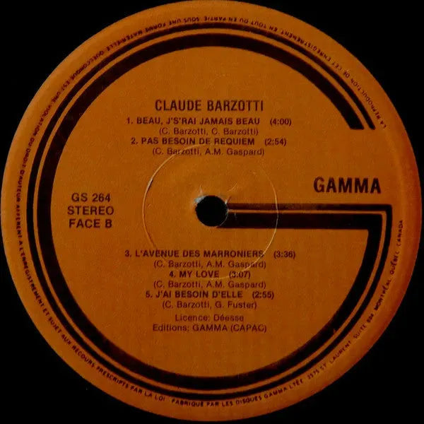 Claude Barzotti : Beau, J's'rai Jamais Beau (LP, Album)