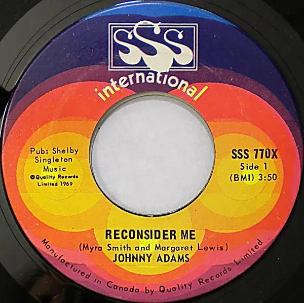 Johnny Adams : Reconsider Me  (7", Single)