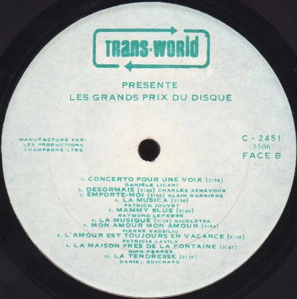 Various : Les Grands Prix Du Disque (LP, Comp)