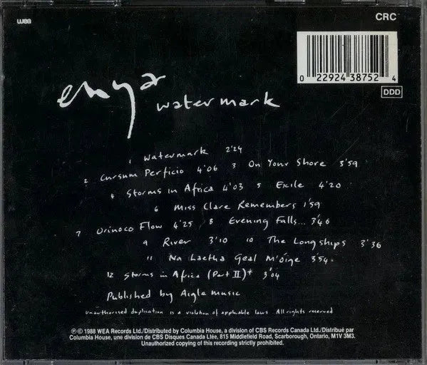 Enya : Watermark (CD, Album, Club)