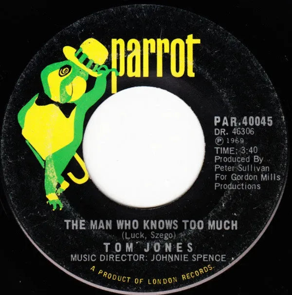 Tom Jones : Without Love (There Is Nothing) / The Man Who Knows Too Much (7", Single)