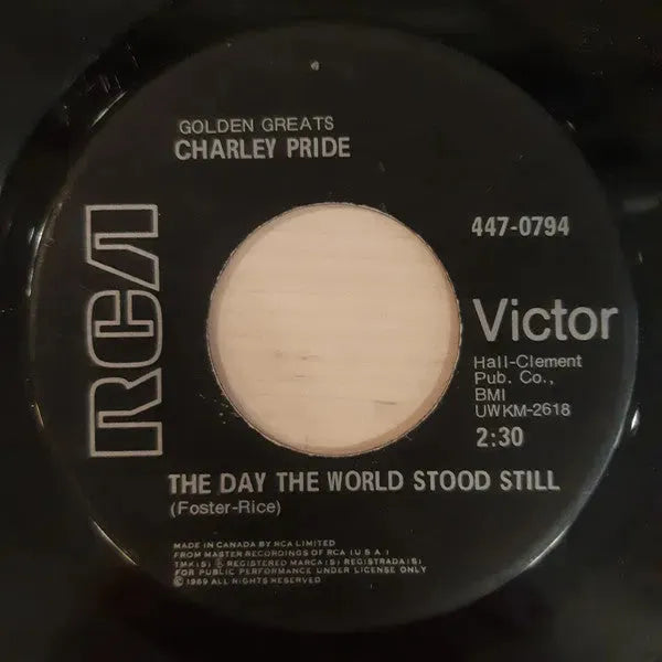 Charley Pride : The Day The World Stood Still (7", RE)