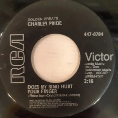 Charley Pride : The Day The World Stood Still (7", RE)