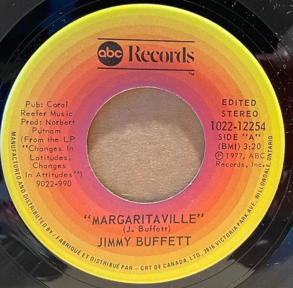 Jimmy Buffett : Margaritaville (7", Single)