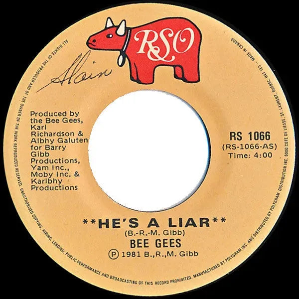 Bee Gees : He's A Liar (7", Single)