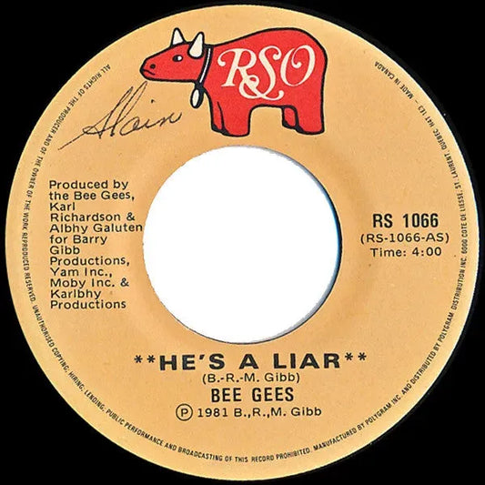 Bee Gees : He's A Liar (7", Single)