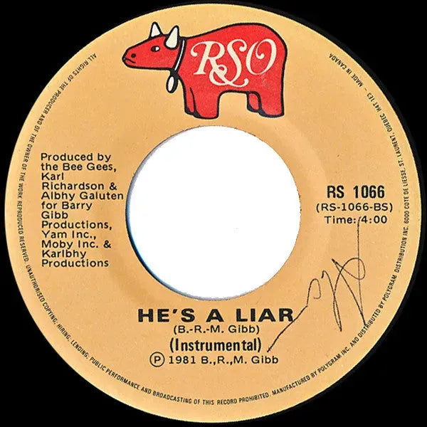 Bee Gees : He's A Liar (7", Single)