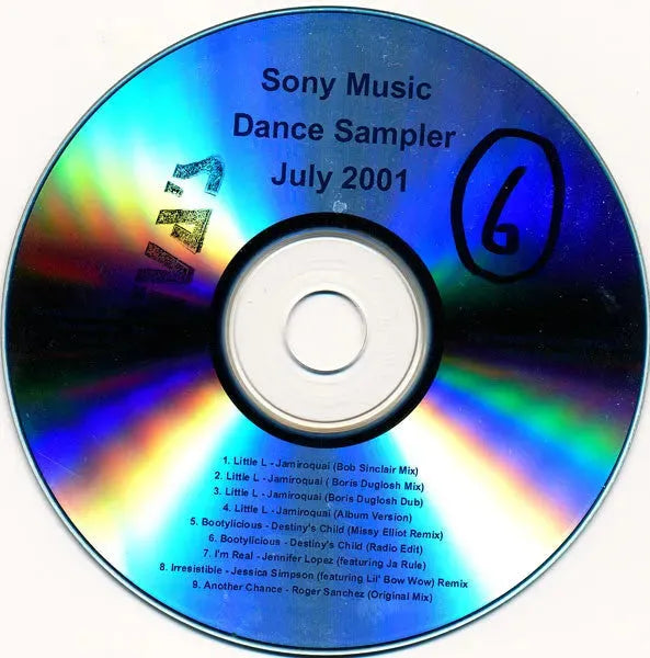 Various : Sony Music Dance Sampler July 2001 (CDr, Comp, Promo, Smplr)