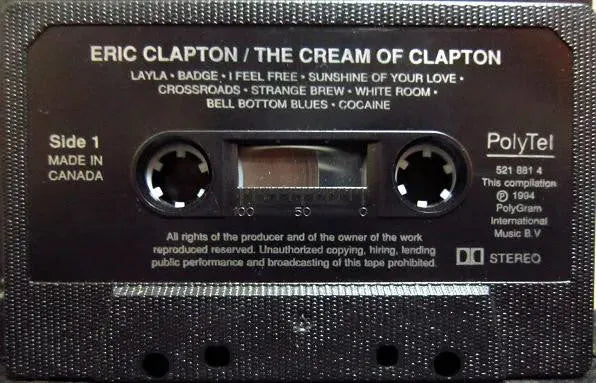 Eric Clapton : The Cream Of Clapton (Cass, Comp)