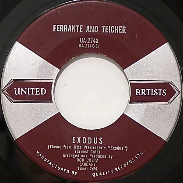 Ferrante & Teicher : Exodus / Twilight (7", Single)