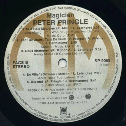 Peter Pringle : Magicien (LP, Album)