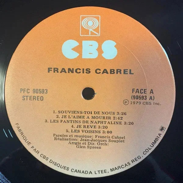 Francis Cabrel : Les Chemins De Traverse (LP, Album)