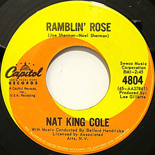 Nat King Cole : Ramblin' Rose (7", Single)