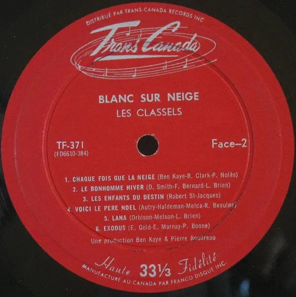 Les Classels : Blanc Sur Neige (LP, Album)