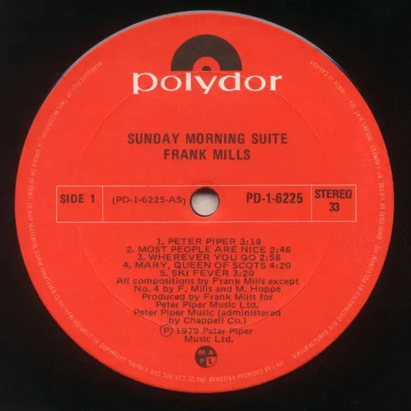 Frank Mills : Sunday Morning Suite (LP, Album)