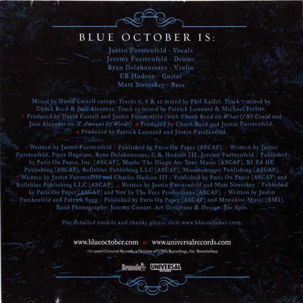 Blue October (2) : Foiled (CD, Album, Enh)