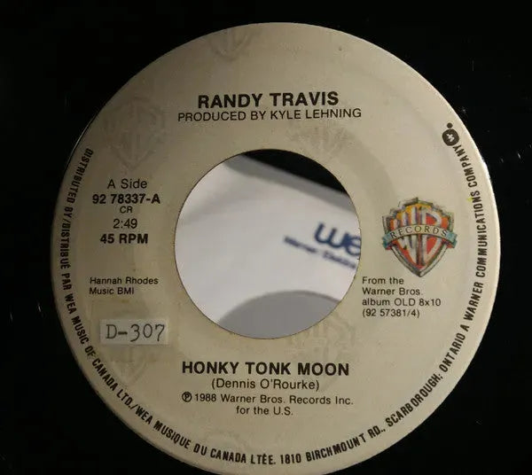 Randy Travis : Honky Tonk Moon (7")