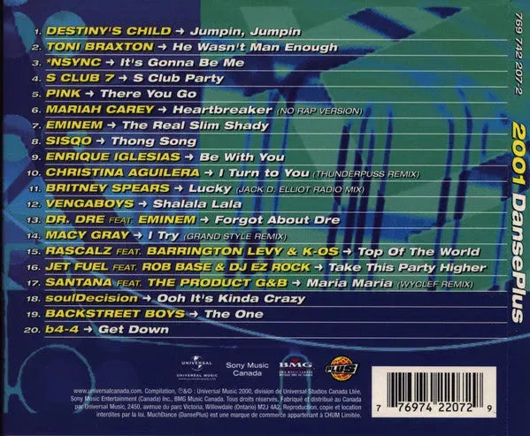 Various : 2001 Danse Plus (CD, Comp, Mixed)