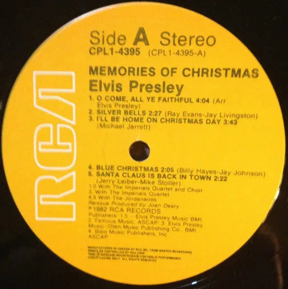 Elvis Presley : Memories Of Christmas (LP, Comp, RE)