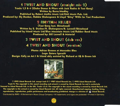 Chaka Demus & Pliers With Jack Radics & The Taxi Gang : Twist And Shout (CD, Maxi)