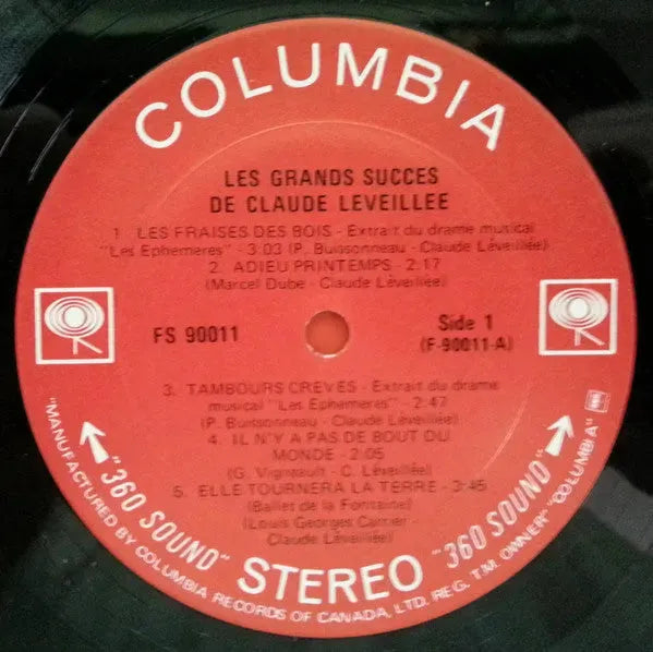 Claude Léveillée : Les Grands Succès De Claude Léveillée (2xLP, Comp)