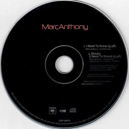 Marc Anthony : I Need To Know (CD, Single)