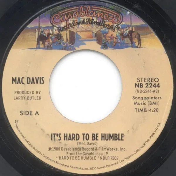 Mac Davis : It's Hard To Be Humble (7", Single)