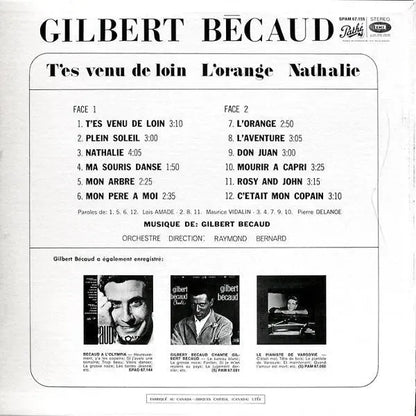 Gilbert Bécaud : T'es Venu De Loin (LP, Comp)