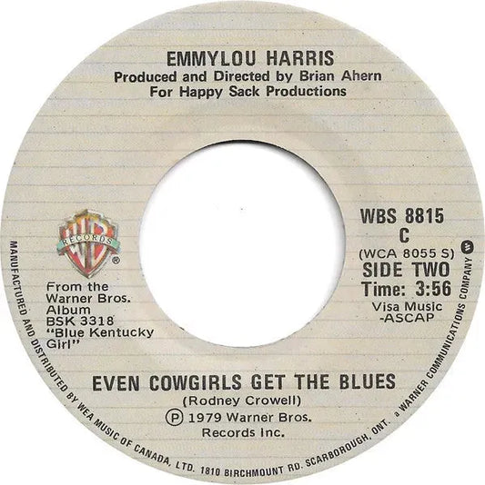 Emmylou Harris : Save The Last Dance For Me / Even Cowgirls Get The Blues (7", Single)