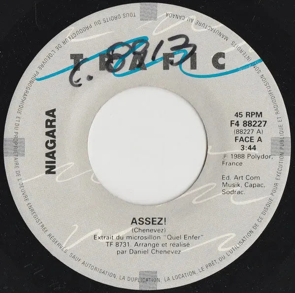 Niagara (2) : Assez! (7", Single)