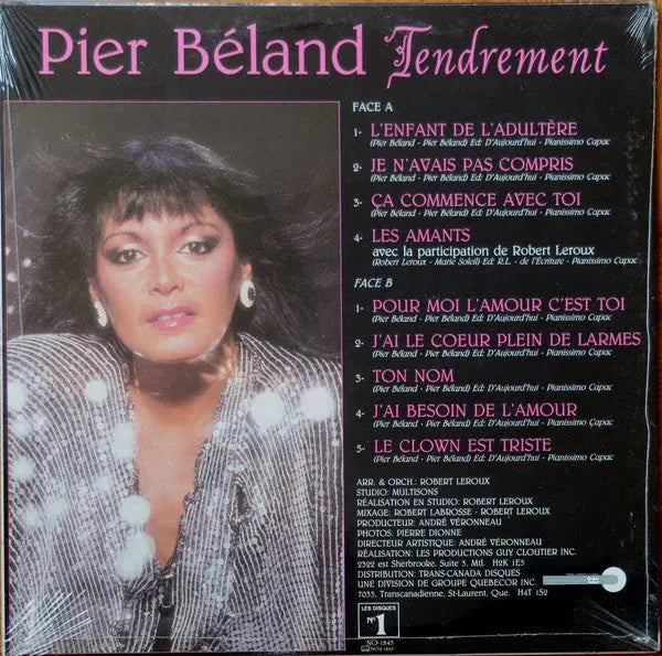 Pier Béland : Tendrement (LP, Album)