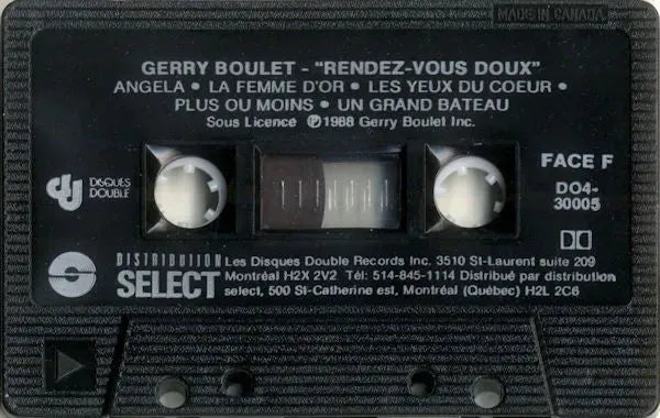 Gerry Boulet : Rendez-Vous Doux (Cass, Album, Dol)