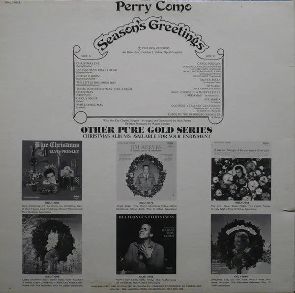 Perry Como : Season's Greetings (LP)