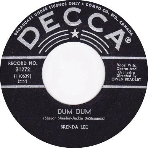 Brenda Lee : Dum Dum /  Eventually (7", Single)