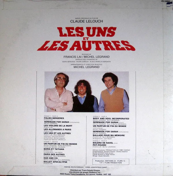 Francis Lai & Michel Legrand : Les Uns Et Les Autres (Bande Originale Du Film) (2xLP, Album, Gat)