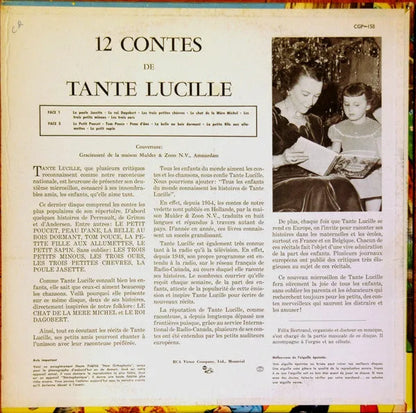 Tante Lucille : 12 Contes De Tante Lucille (LP, Mono, RE)