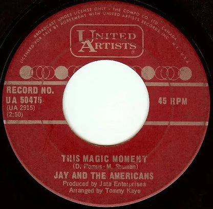 Jay & The Americans : This Magic Moment (7", Single)