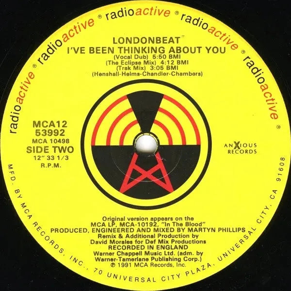 Londonbeat : I've Been Thinking About You (12", Glo)