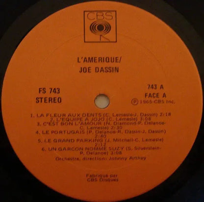 Joe Dassin : L'Amérique (LP, Album)