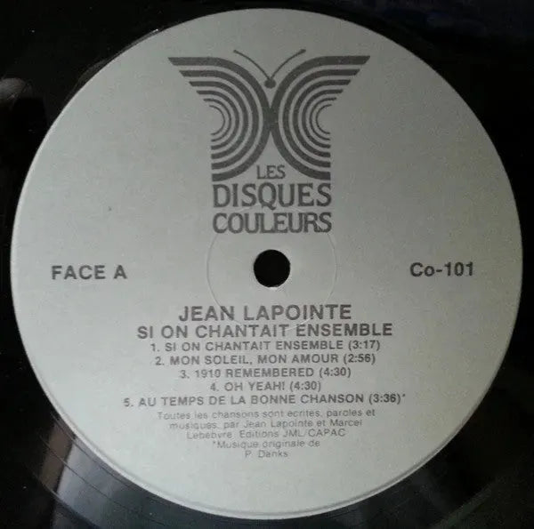 Jean Lapointe : Si On Chantait Ensemble (LP, Album)